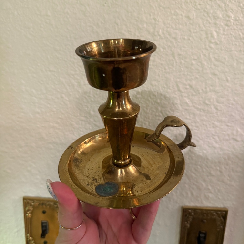 Vintage Brass Candle Holder